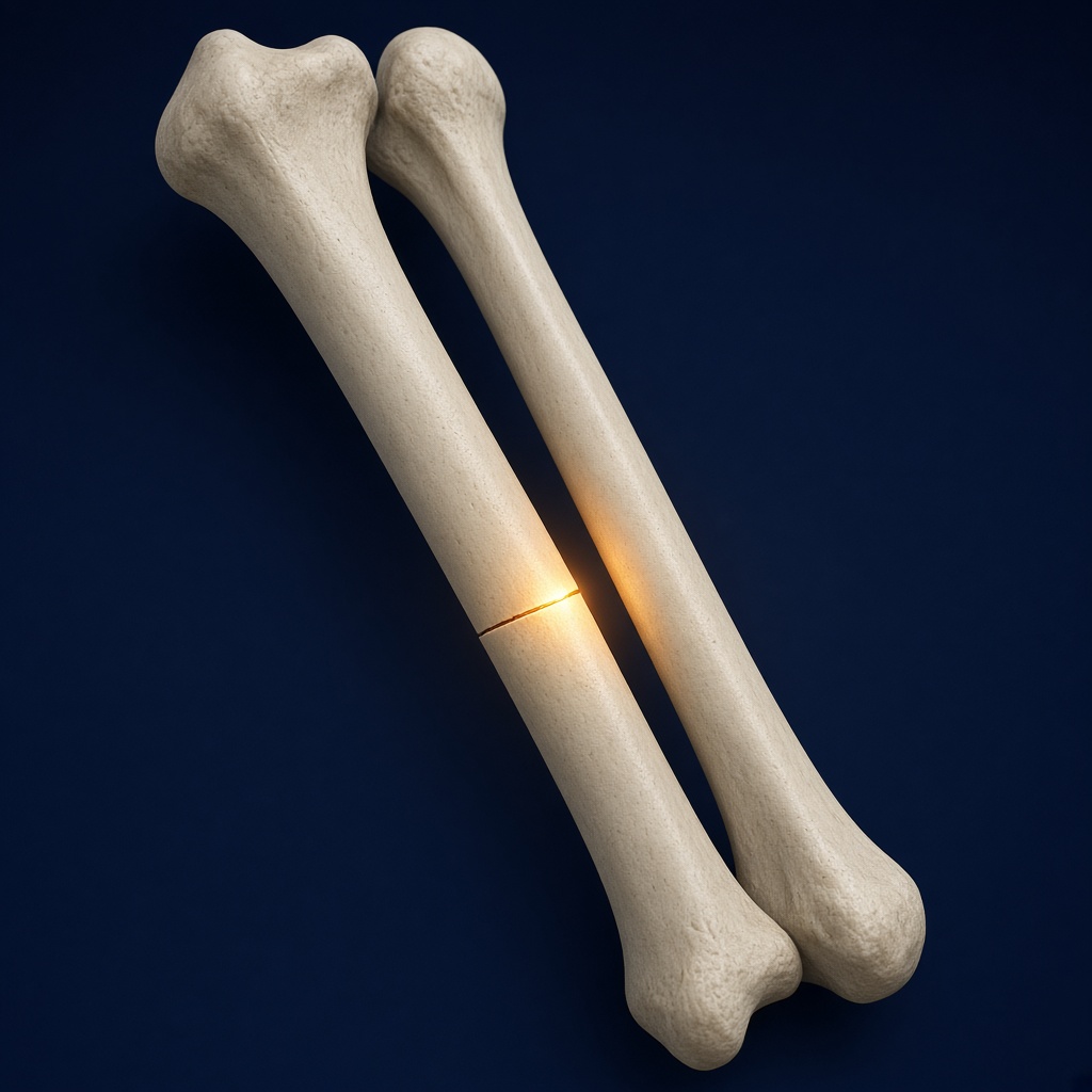 Fractured forearm bones